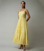 Strappy Solid Long Dress