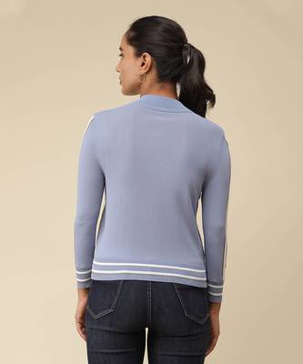 Round Neck Full Sleeves Front Open Jacket by LABEL 3