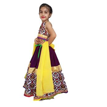 Aglare Beautiful cotton  lehenga choli,navratri collaction for small Kids  white 3