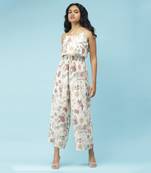 Strappy Printed Jump Suit by LABEL