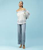 Off-Shoulder Solid Short Top