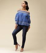 Off-Shoulder Solid Short Top