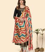 Vbuyz Women'S Silk Multicolor Leheriya Print Dupatta