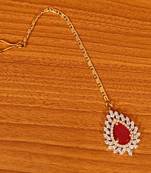 Red ruby  maang-tikka