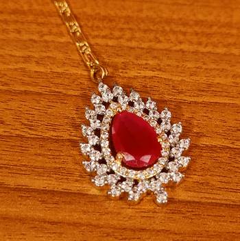 Red ruby  maang-tikka 2