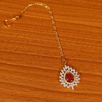 Red ruby  maang-tikka 1