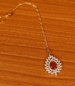 Red ruby  maang-tikka