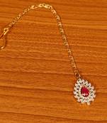 Red ruby  maang-tikka