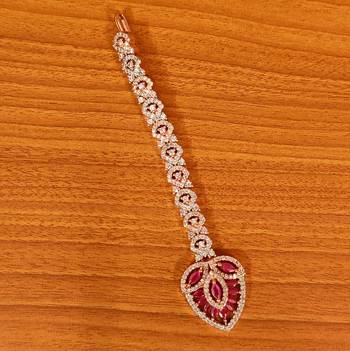 Red ruby  maang-tikka 1
