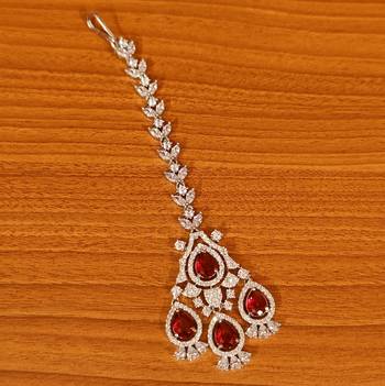 Red ruby  maang-tikka 1