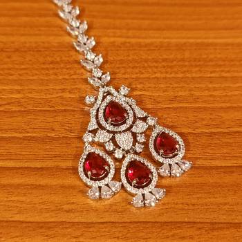 Red ruby  maang-tikka 2
