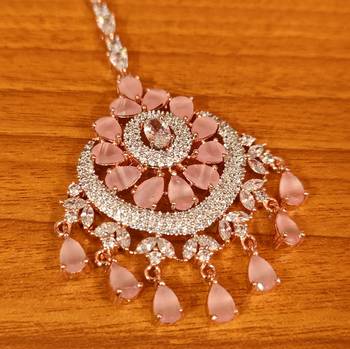 Pink onyx maang-tikka 2