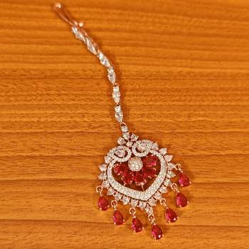 Red ruby  maang-tikka 1