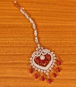 Red ruby  maang-tikka