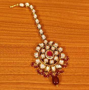 Red ruby  maang-tikka 1
