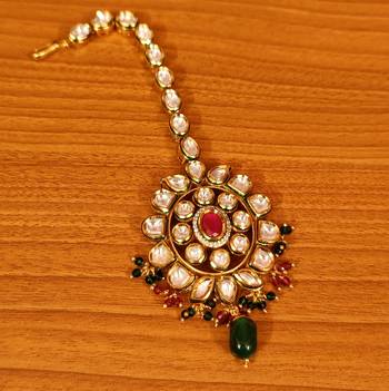 Red ruby  maang-tikka 1