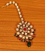 Red ruby  maang-tikka