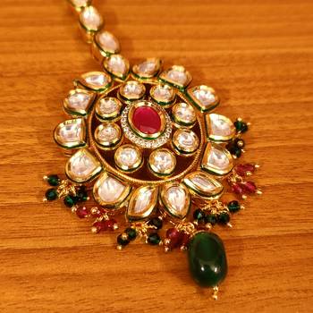 Red ruby  maang-tikka 2