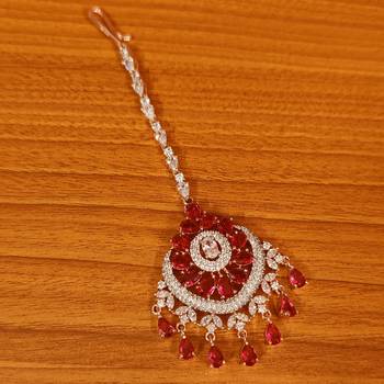 Red ruby  maang-tikka 1