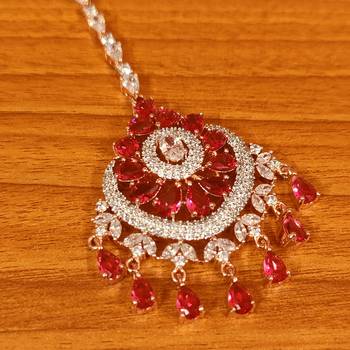 Red ruby  maang-tikka 2
