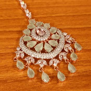Green onyx maang-tikka 2