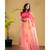 Angarika Pink Organza Hand Printed Saree