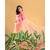 Angarika Pink Organza Hand Printed Saree