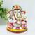 Karigaari Handicrafted Stone Resin Ganesh Spiritual Multicolour Murti for Home & Office decor