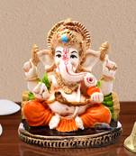 Karigaari Gold Plated Antique Ganpati Bappa Morya God Ganesh Ji Idol for Special Occasion