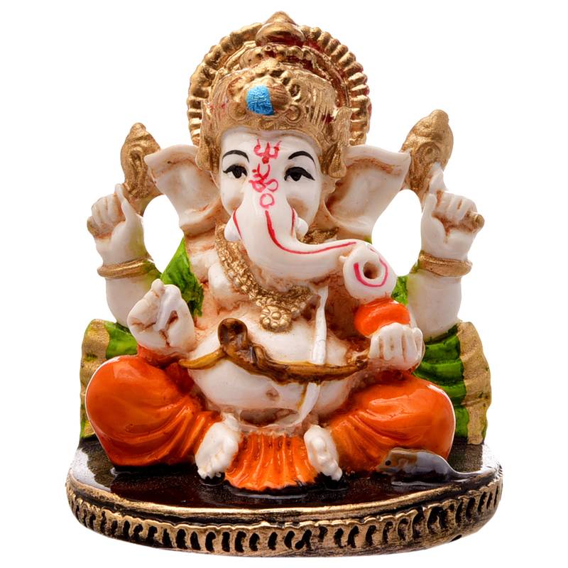 Karigaari Gold Plated Antique Ganpati Bappa Morya God Ganesh Ji Idol for Special Occasion