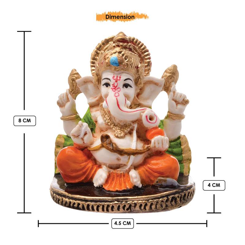 Karigaari Gold Plated Antique Ganpati Bappa Morya God Ganesh Ji Idol for Special Occasion