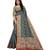 Grey woven silk saree with blouse