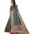Grey woven silk saree with blouse