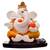 Karigaari Brass Handicrafted Ganesha Rat Idol with Modak in His Hand for Home