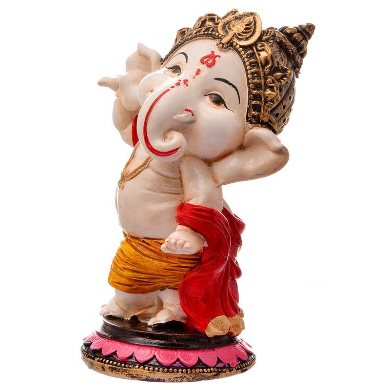 Karigaari Antique Dancing Ganesha/ Ganpati Showpiece Idol for Home decor