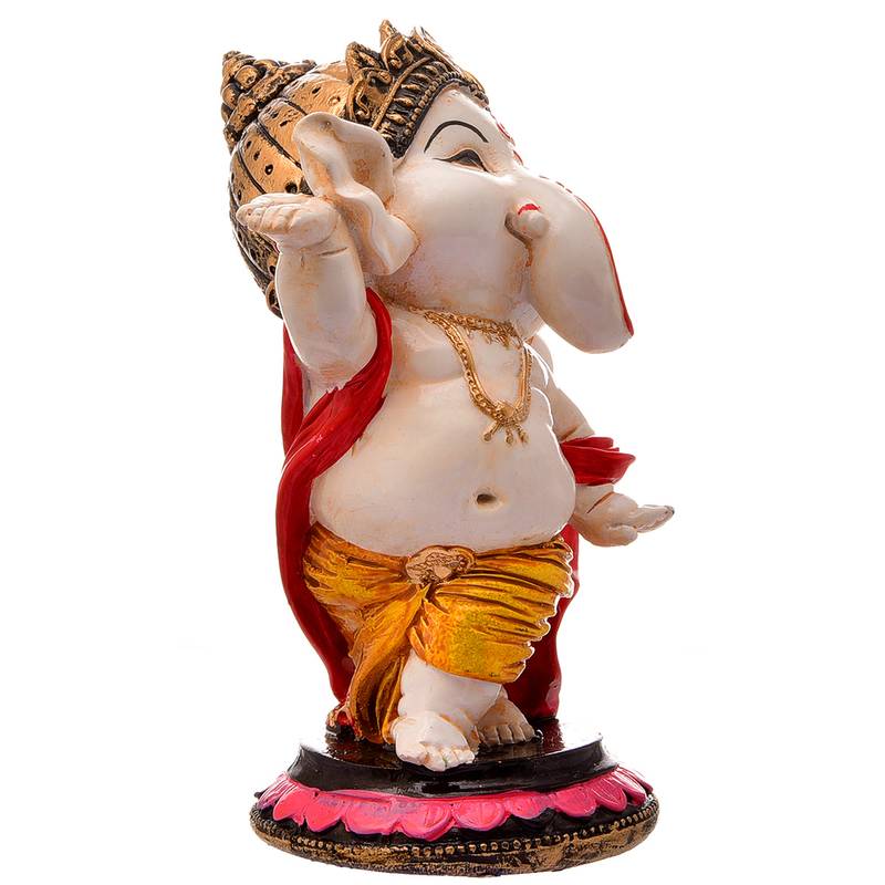 Karigaari Antique Dancing Ganesha/ Ganpati Showpiece Idol for Home decor