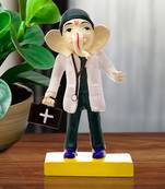 Karigaari Handcrafted Polyresin Ganesha Beautiful Doctor Lord Ganesh Idol