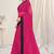 Pink plain georgette saree 