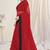 Red plain georgette saree 