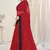 Red plain georgette saree 