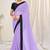 Purple plain georgette saree 