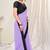 Purple plain georgette saree 