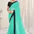 Light blue plain georgette saree 