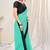 Light blue plain georgette saree 