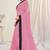 Pink plain georgette saree 