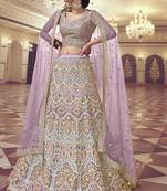 Mirror and Zarkan Work Net Lehenga Choli