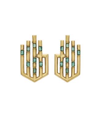 Green Hamsa Earrings 2