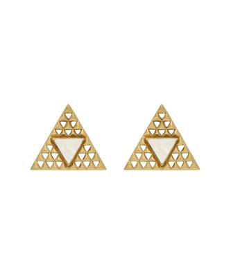 White Damya Earrings 1
