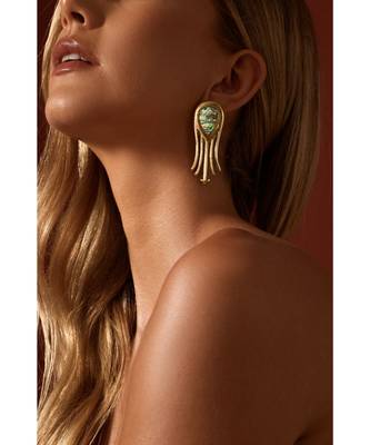 Blue Khamsa Earrings 1