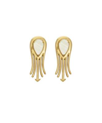 White Khamsa Earrings 1